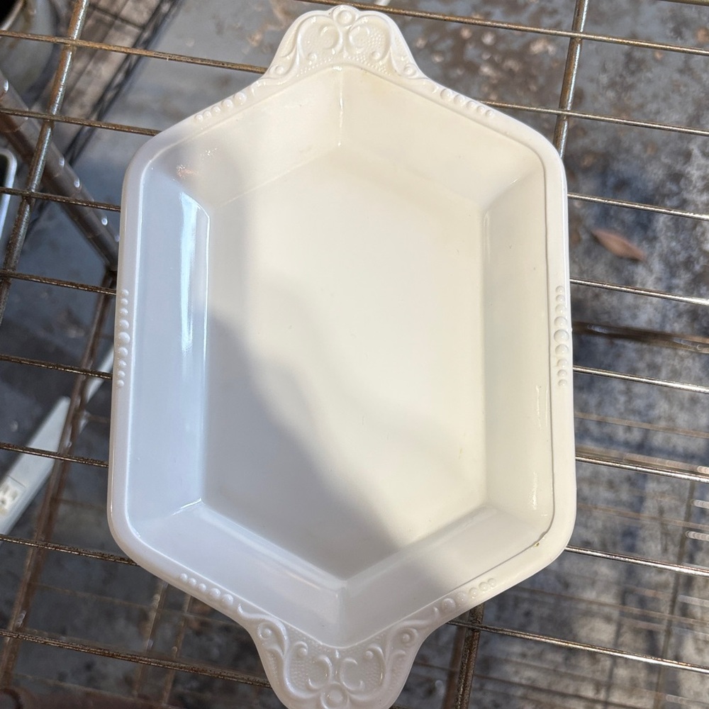 Tiara Indiana Milk Glass tea tray
